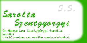 sarolta szentgyorgyi business card