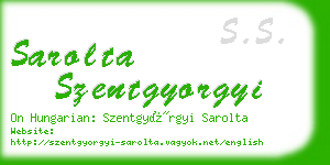 sarolta szentgyorgyi business card